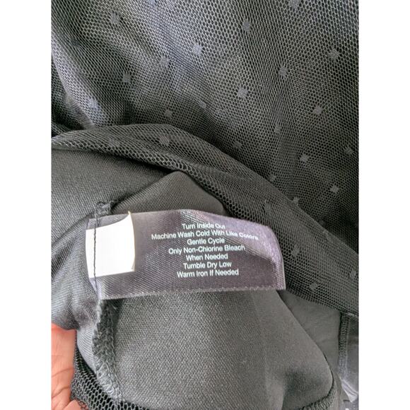 Lane Bryant‎ Womens Black Mesh Embroidered Witchy Wimsygoth Boho Top Size 14/16 - Picture 7 of 10